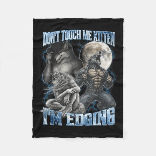 Fass mich nicht an, Kätzchen, ich bin am Edging, l Fleecedecke (Vorderseite)