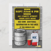 Fass-Party Einladungen (Rückseite)