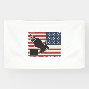 Fass-Rennen Amerikanische Flagge Vintage-Vektor-De Banner