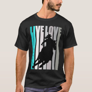 Fass-Rennen Wilde Cowgirl-Hut Western-Thema Souven T-Shirt