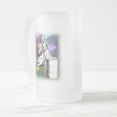 Fass-Rennläufer 102 Mattglas Bierglas (Vorderseite Links)