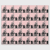 Fass-Rennläufer am Herzen Geschenkpapier (Flach)