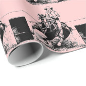 Fass-Rennläufer am Herzen Geschenkpapier (Rolleneckpunkt)