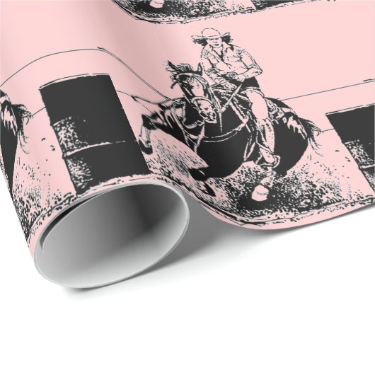 Fass-Rennläufer am Herzen Geschenkpapier (Rolleneckpunkt)