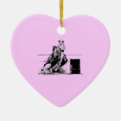 Fass-Rennläufer am Herzen Keramikornament (Vorne)