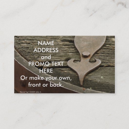 Fass-SpitzenVisitenkarte Visitenkarte (Vorderseite)