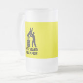 Fass-Stand-Meister-Bier-Tasse Mattglas Bierglas (Vorderseite Links)