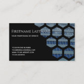 Fassade aus schwarzem Glas - Wolkenkratzer-Rechtec Visitenkarte (Rückseite)