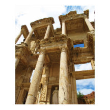 Fassade der Bibliothek von Celsus in Ephesus POSTE