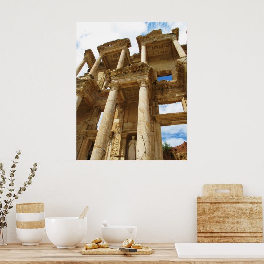 Fassade der Bibliothek von Celsus in Ephesus POSTE Poster (Küche)