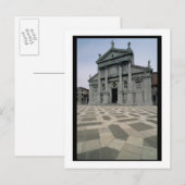 Fassade der Kirche, gebaut 1564-80, Fassade getan Postkarte (Vorne/Hinten)