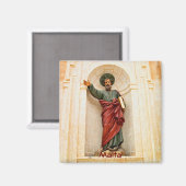 Fassade der Kirche in Malta Magnet (Vorderseite/Rückseite)