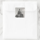 Fassade der Kirche von St. Louis Quadratischer Aufkleber (Tasche)