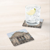 Fassade der Sehenswürdigkeit Milwaukee Rechteckiger Pappuntersetzer (Vor Ort)