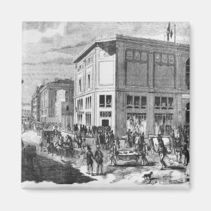 Fassade des Hotels Drouot, Paris, c.1852 (engravi Magnet