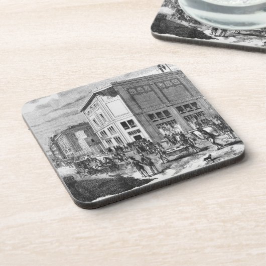 Fassade des Hotels Drouot, Paris, c.1852 (engravi Untersetzer (Linke Seite)