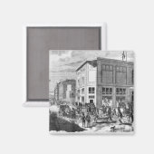 Fassade des Hotels Drouot, Paris, c.1852 (gravi Magnet (Vorderseite/Rückseite)
