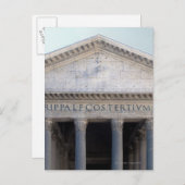 Fassade des Pantheons in Rom, Italien. Postkarte (Vorne/Hinten)
