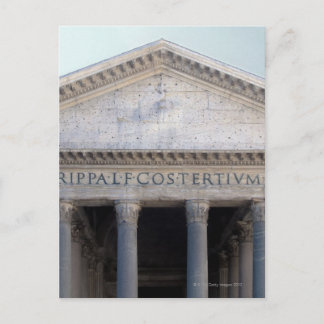 Fassade des Pantheons in Rom, Italien Postkarte