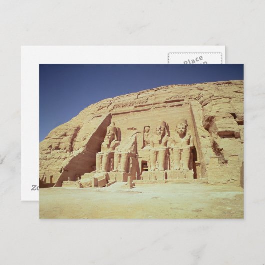 Fassade des Tempels der Ramesses II Postkarte (Vorne/Hinten)