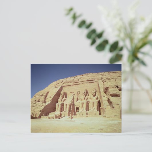Fassade des Tempels der Ramesses II Postkarte (Stehend Vorderseite)