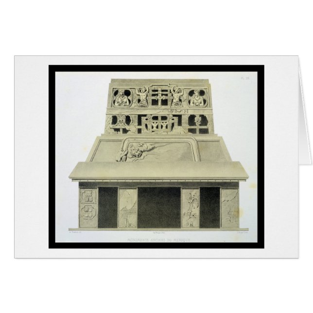Fassade des Tempels des Sun, Palenque, Platte 2 (Vorderseite (Horizontal))