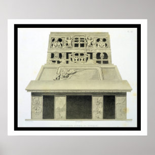 Fassade des Tempels des Sun, Palenque, Platte 2 Poster