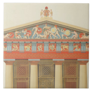 Fassade des Tempels von Jupiter bei Aegina (323-27 Fliese