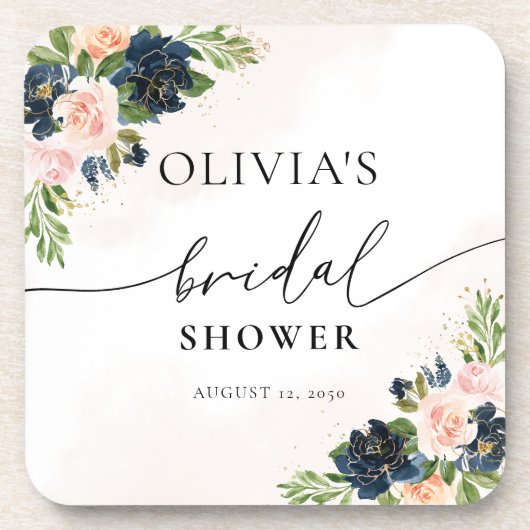 Fassade für nackte, rosa und blütenfarbene Getränk Getränkeuntersetzer (Vorderseite)