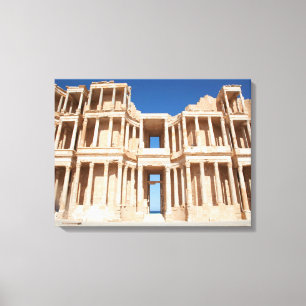 Fassade und Bühne des römischen Amphitheaters Leinwanddruck