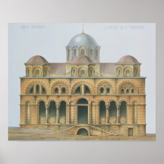 Fassade von Mefa Dzamissi, die Kirche des hl. Theo Poster (Vorne)