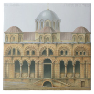 Fassade von Mefa Dzamissi, die Kirche von St. Fliese