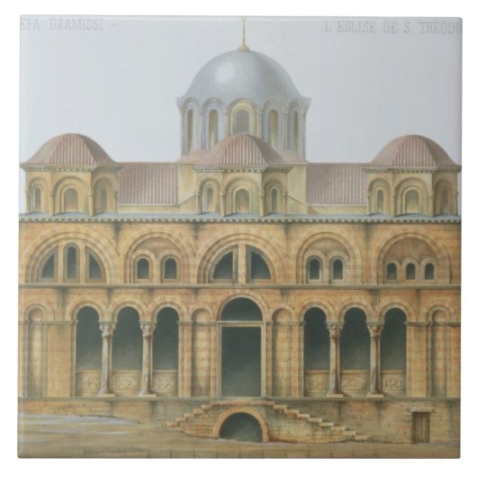 Fassade von Mefa Dzamissi, die Kirche von St. Fliese (Vorderseite)