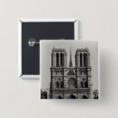 Fassade von Notre-Dame, Paris, Ende des 19. Button (Vorne & Hinten)
