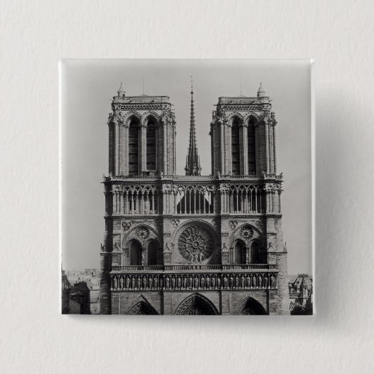 Fassade von Notre-Dame, Paris, Ende des 19. Button (Vorderseite)