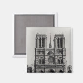 Fassade von Notre-Dame, Paris, Ende des 19. Jahrhu Magnet (Vorderseite/Rückseite)