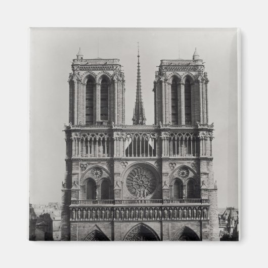 Fassade von Notre-Dame, Paris, Ende des 19. Jahrhu Magnet (Vorne)