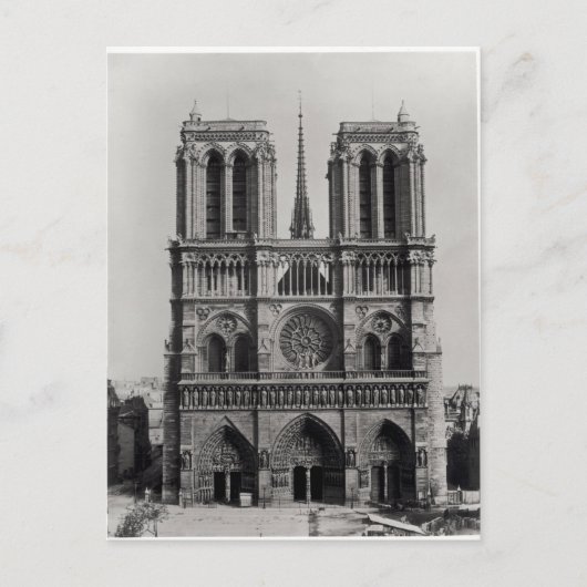 Fassade von Notre-Dame, Paris, Ende des 19. Jahrhu Postkarte (Vorderseite)