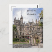 Fassade von Quinta da Regaleira. Postkarte (Vorne/Hinten)