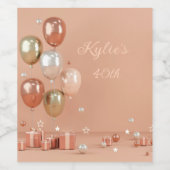 Fassaden der Balloons 40. Weinetikett (Einzelnes Label)