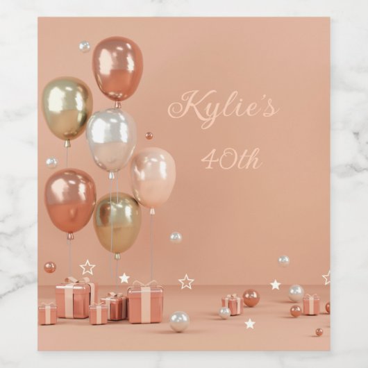 Fassaden der Balloons 40. Weinetikett (Einzelnes Label)