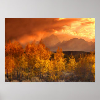 Fassaden der Kunst des Herbstes Poster