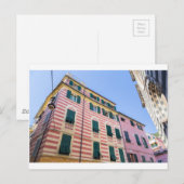 Fassaden Monterosso Cinque Terre Liguria Ital Postkarte (Vorne/Hinten)