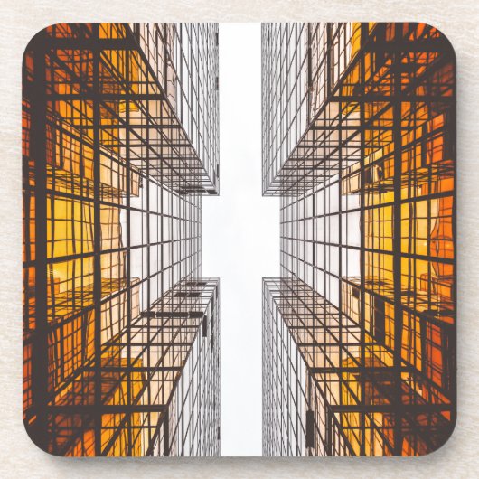 Fassadenfenster für Gebäude Untersetzer (Vorderseite)