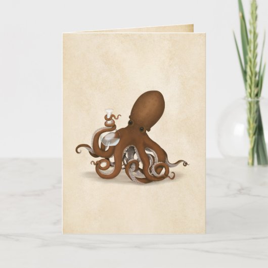 Fassadenpapier für Octopus und Chemie Dankeskarte (Vorderseite)