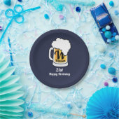 Fassbier-Tasse mit Namensmonogramm Ihr Text Pappteller (Party)