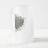 Fassbindertartan-Herz Mattglas Bierglas (Vorderseite Links)