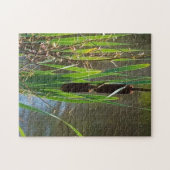 Fässer am Fluss Puzzle (Horizontal)