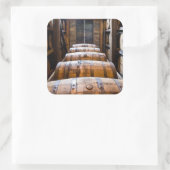 Fässer Quadratischer Aufkleber (Tasche)