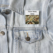 Fasskaktus Button-zurück Knopf-Namensschild Button (Beispiel)